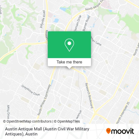 Mapa de Austin Antique Mall (Austin Civil War Military Antiques)