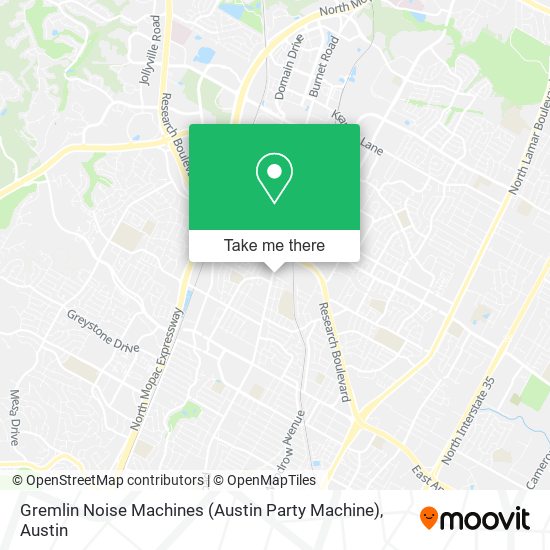 Mapa de Gremlin Noise Machines (Austin Party Machine)