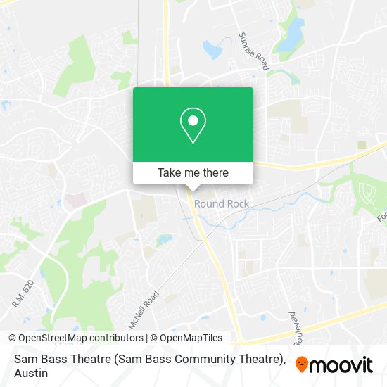 Sam Bass Theatre map