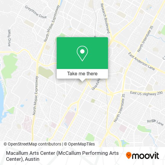 Mapa de Macallum Arts Center (McCallum Performing Arts Center)
