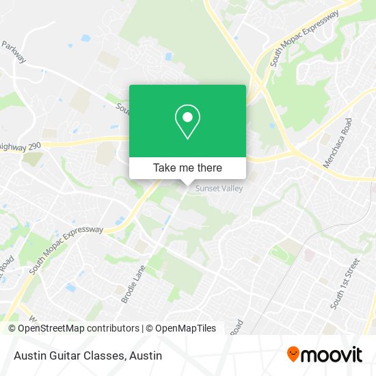 Austin Guitar Classes map