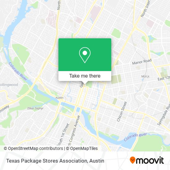 Mapa de Texas Package Stores Association