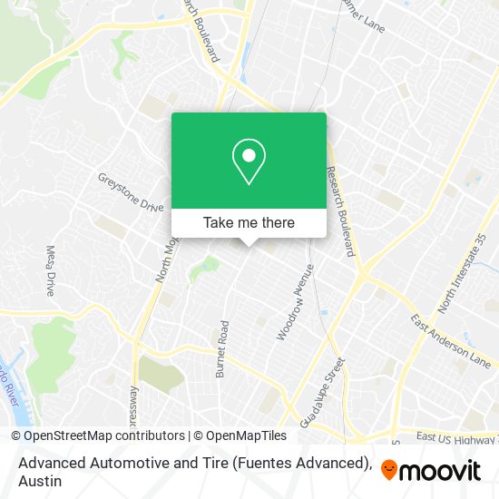 Mapa de Advanced Automotive and Tire (Fuentes Advanced)