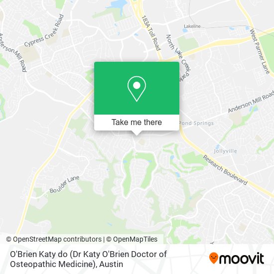 O'Brien Katy do (Dr Katy O'Brien Doctor of Osteopathic Medicine) map