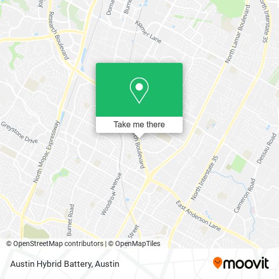 Mapa de Austin Hybrid Battery