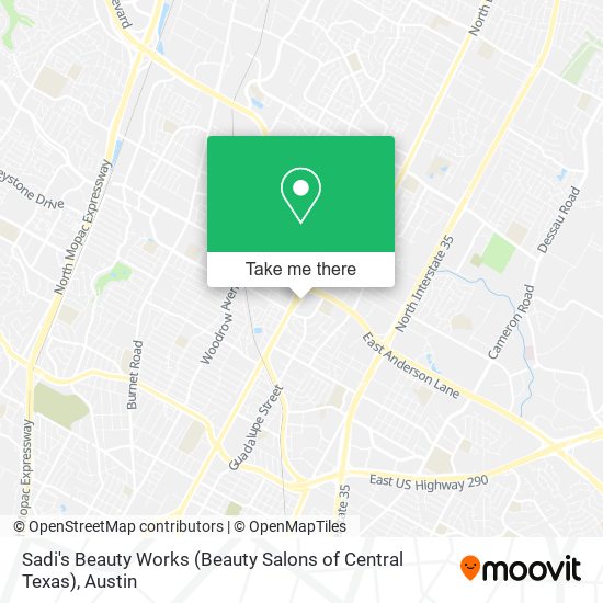 Mapa de Sadi's Beauty Works (Beauty Salons of Central Texas)