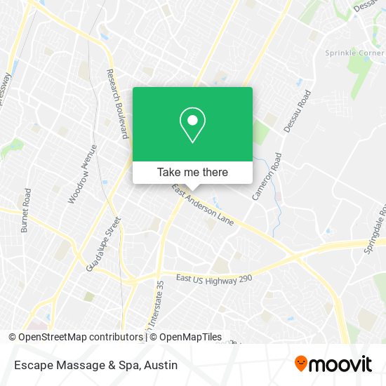 Escape Massage & Spa map