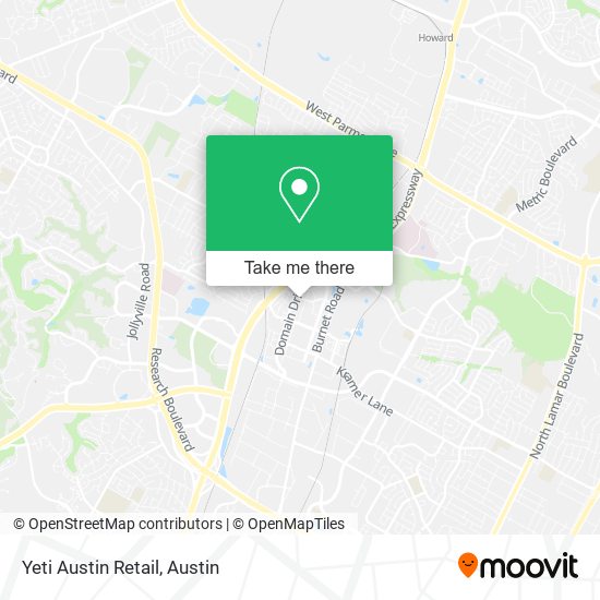 Mapa de Yeti Austin Retail