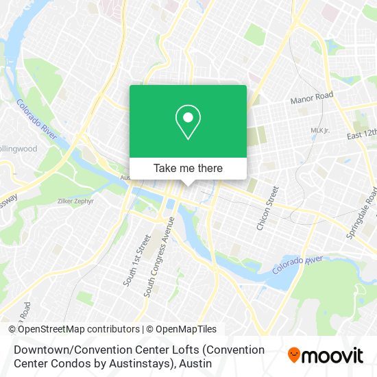 Mapa de Downtown / Convention Center Lofts (Convention Center Condos by Austinstays)