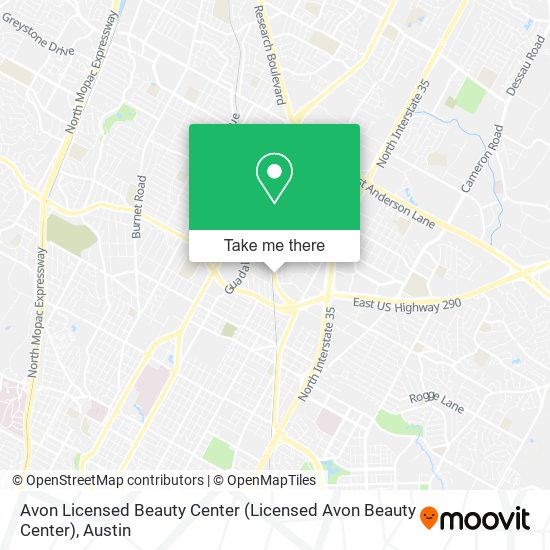 Avon Licensed Beauty Center map