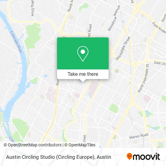 Mapa de Austin Circling Studio (Circling Europe)