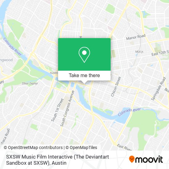SXSW Music Film Interactive (The Deviantart Sandbox at SXSW) map