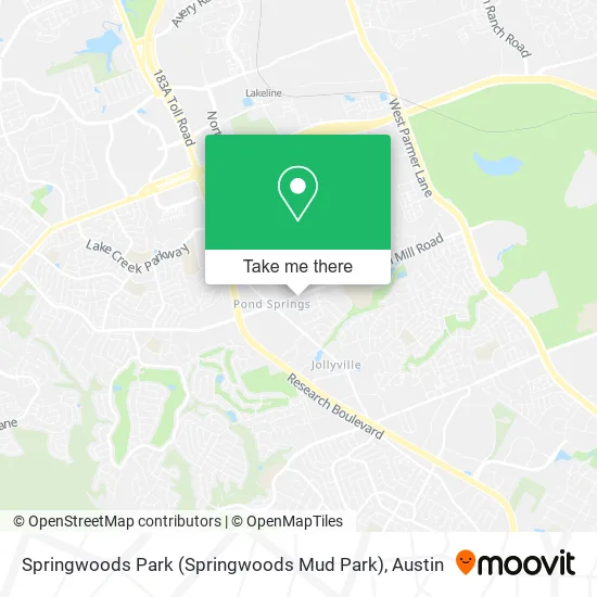 Springwoods Park (Springwoods Mud Park) map
