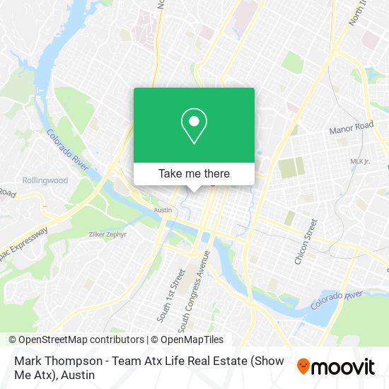 Mapa de Mark Thompson - Team Atx Life Real Estate (Show Me Atx)
