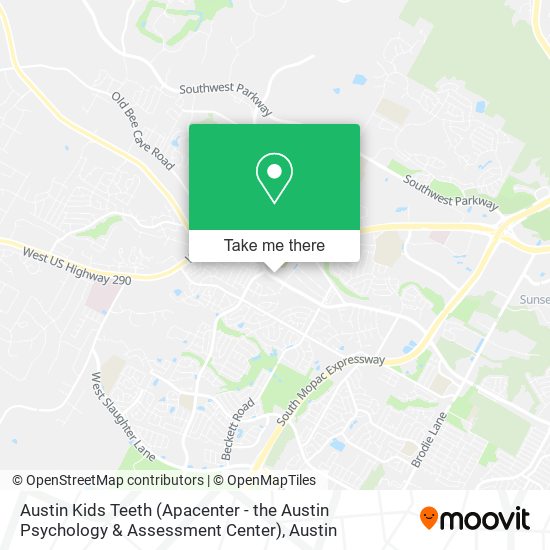 Mapa de Austin Kids Teeth (Apacenter - the Austin Psychology & Assessment Center)