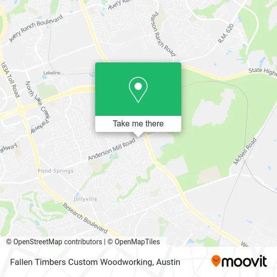 Fallen Timbers Custom Woodworking map