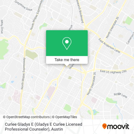 Curlee Gladys E (Gladys E Curlee Licensed Professional Counselor) map