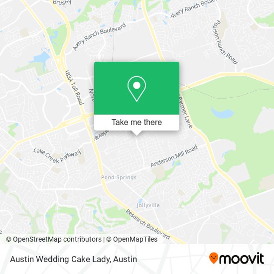 Mapa de Austin Wedding Cake Lady