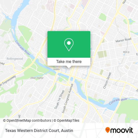 Mapa de Texas Western District Court