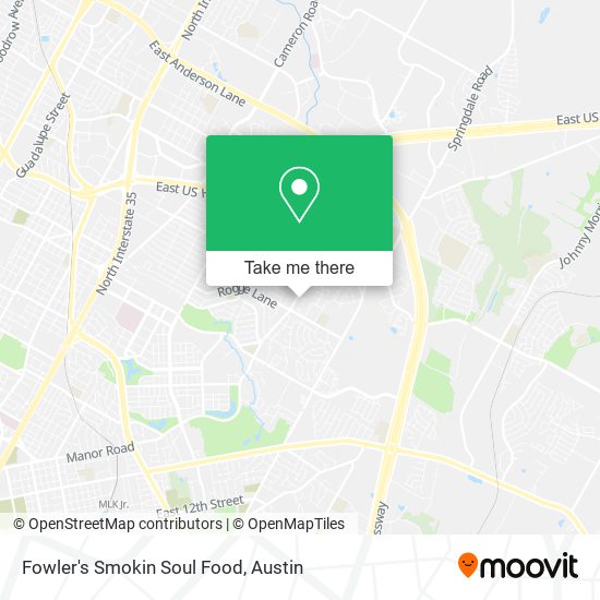 Fowler's Smokin Soul Food map