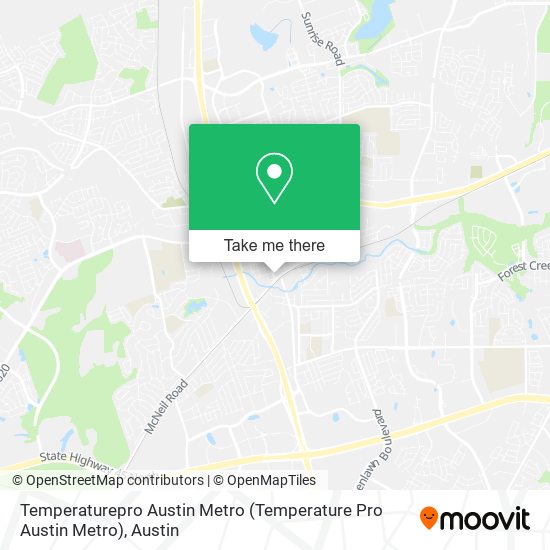 Mapa de Temperaturepro Austin Metro (Temperature Pro Austin Metro)