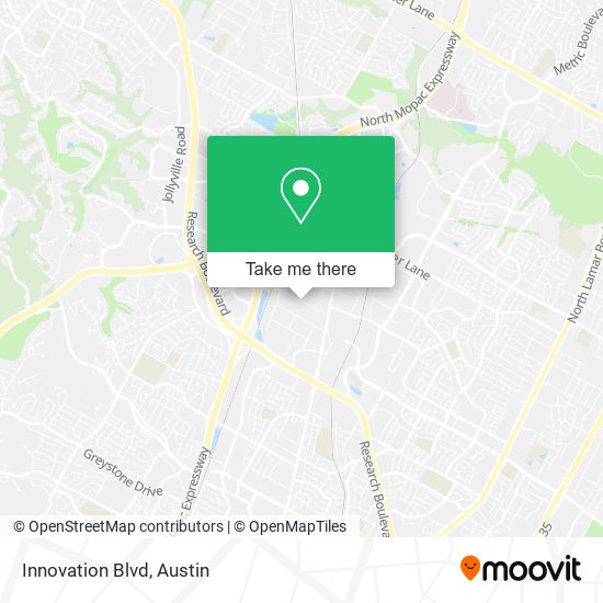Mapa de Innovation Blvd