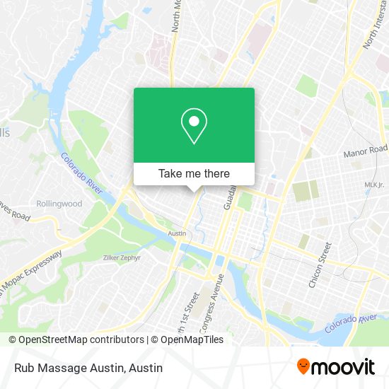 Mapa de Rub Massage Austin