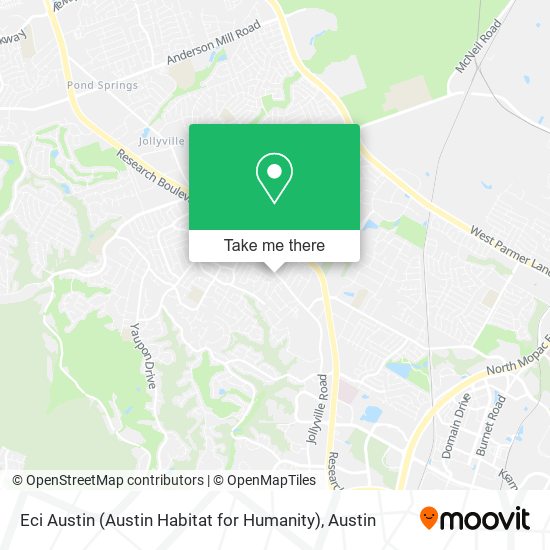 Mapa de Eci Austin (Austin Habitat for Humanity)