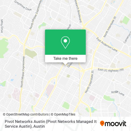 Mapa de Pivot Networks Austin (Pivot Networks Managed It Service Austin)