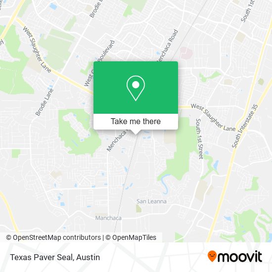 Mapa de Texas Paver Seal
