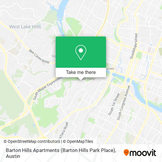 Mapa de Barton Hills Apartments (Barton Hills Park Place)