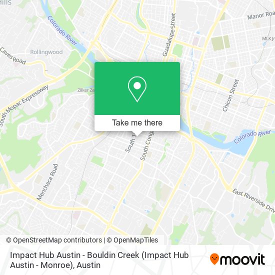 Mapa de Impact Hub Austin - Bouldin Creek (Impact Hub Austin - Monroe)