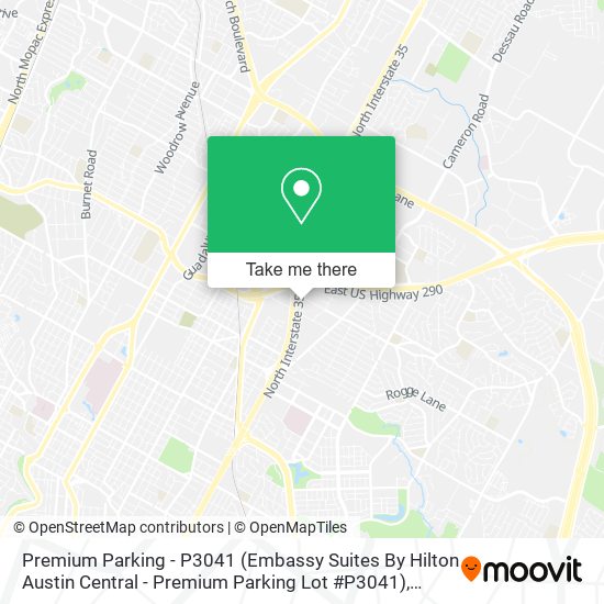 Premium Parking - P3041 (Embassy Suites By Hilton Austin Central - Premium Parking Lot #P3041) map