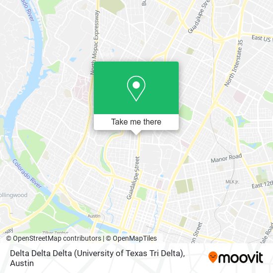 Mapa de Delta Delta Delta (University of Texas Tri Delta)
