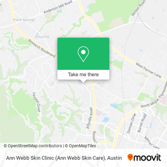 Mapa de Ann Webb Skin Clinic