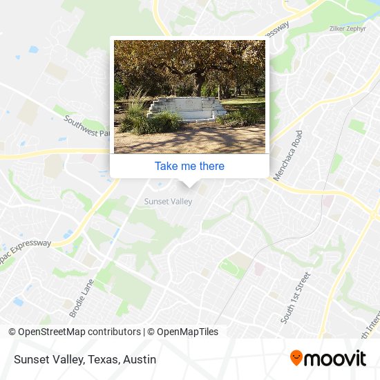 Sunset Valley, Texas map