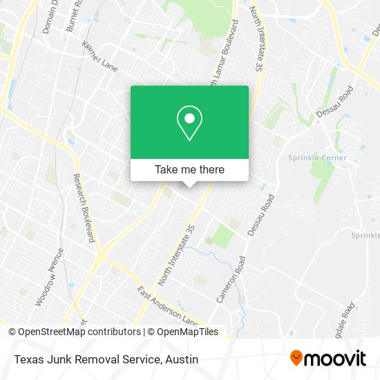 Mapa de Texas Junk Removal Service