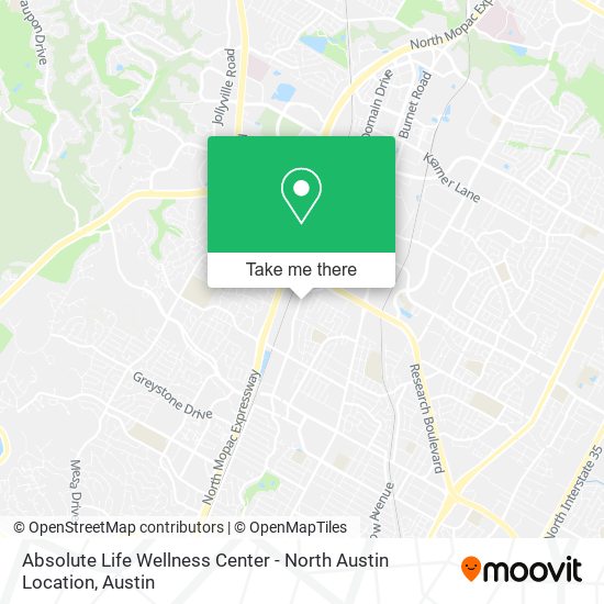 Mapa de Absolute Life Wellness Center - North Austin Location