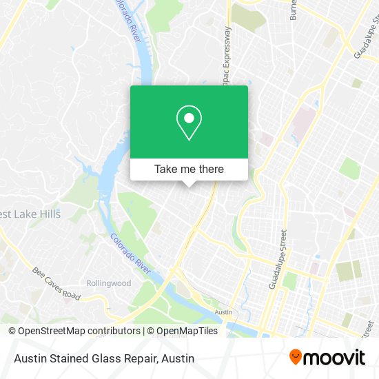 Mapa de Austin Stained Glass Repair