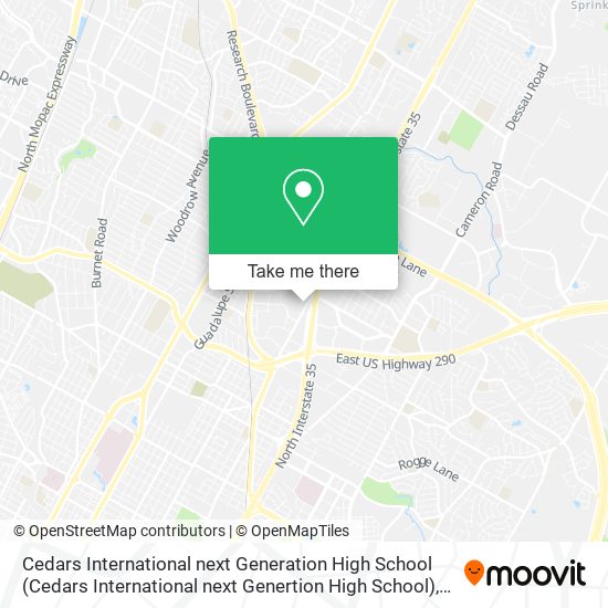 Cedars International next Generation High School map