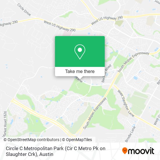 Mapa de Circle C Metropolitan Park (Cir C Metro Pk on Slaughter Crk)