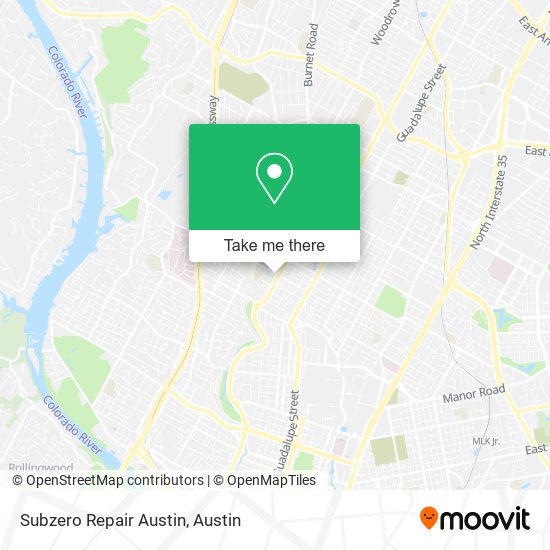 Subzero Repair Austin map