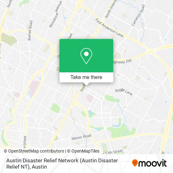 Austin Disaster Relief Network map