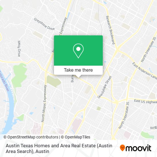 Mapa de Austin Texas Homes and Area Real Estate (Austin Area Search)