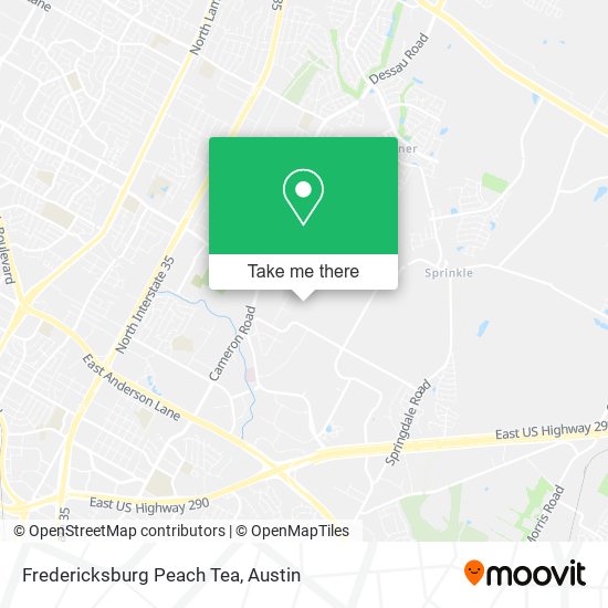 Fredericksburg Peach Tea map