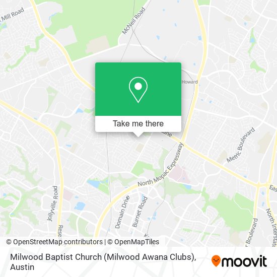 Mapa de Milwood Baptist Church (Milwood Awana Clubs)