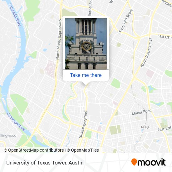 Mapa de University of Texas Tower