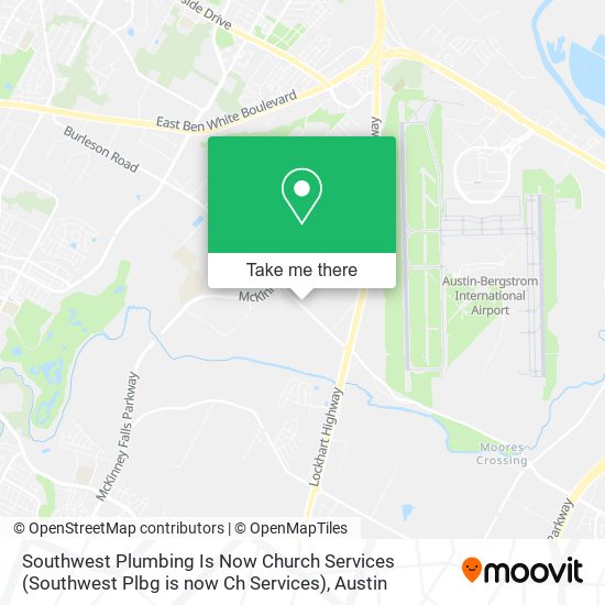 Southwest Plumbing Is Now Church Services (Southwest Plbg is now Ch Services) map
