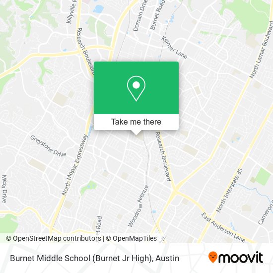 Burnet Middle School (Burnet Jr High) map