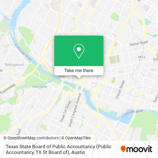 Texas State Board of Public Accountancy (Public Accountancy, TX St Board of) map